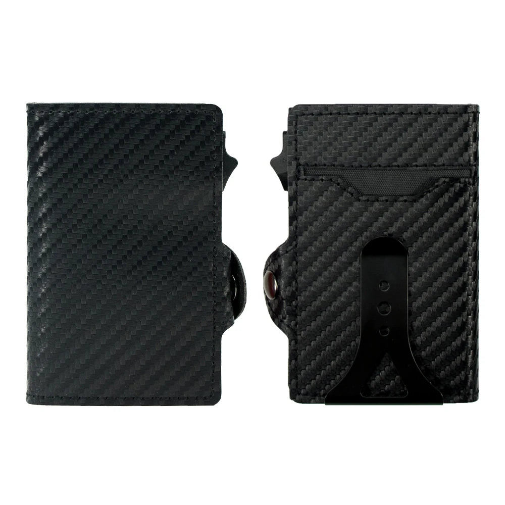 Valhart Carbon Jack – Slim Pop-Up Wallet with Money Clip & ID