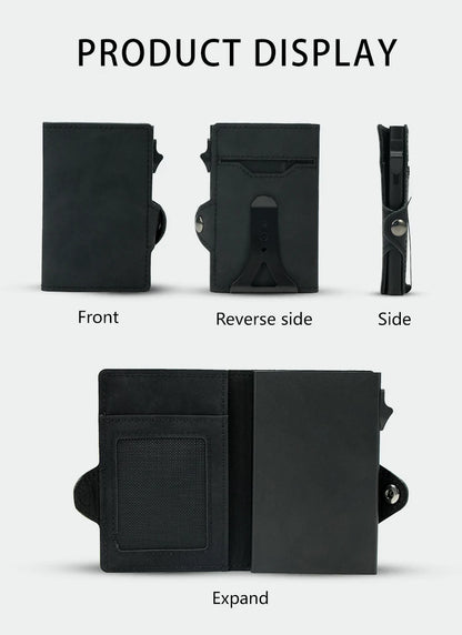 Valhart Carbon Jack – Slim Pop-Up Wallet with Money Clip & ID